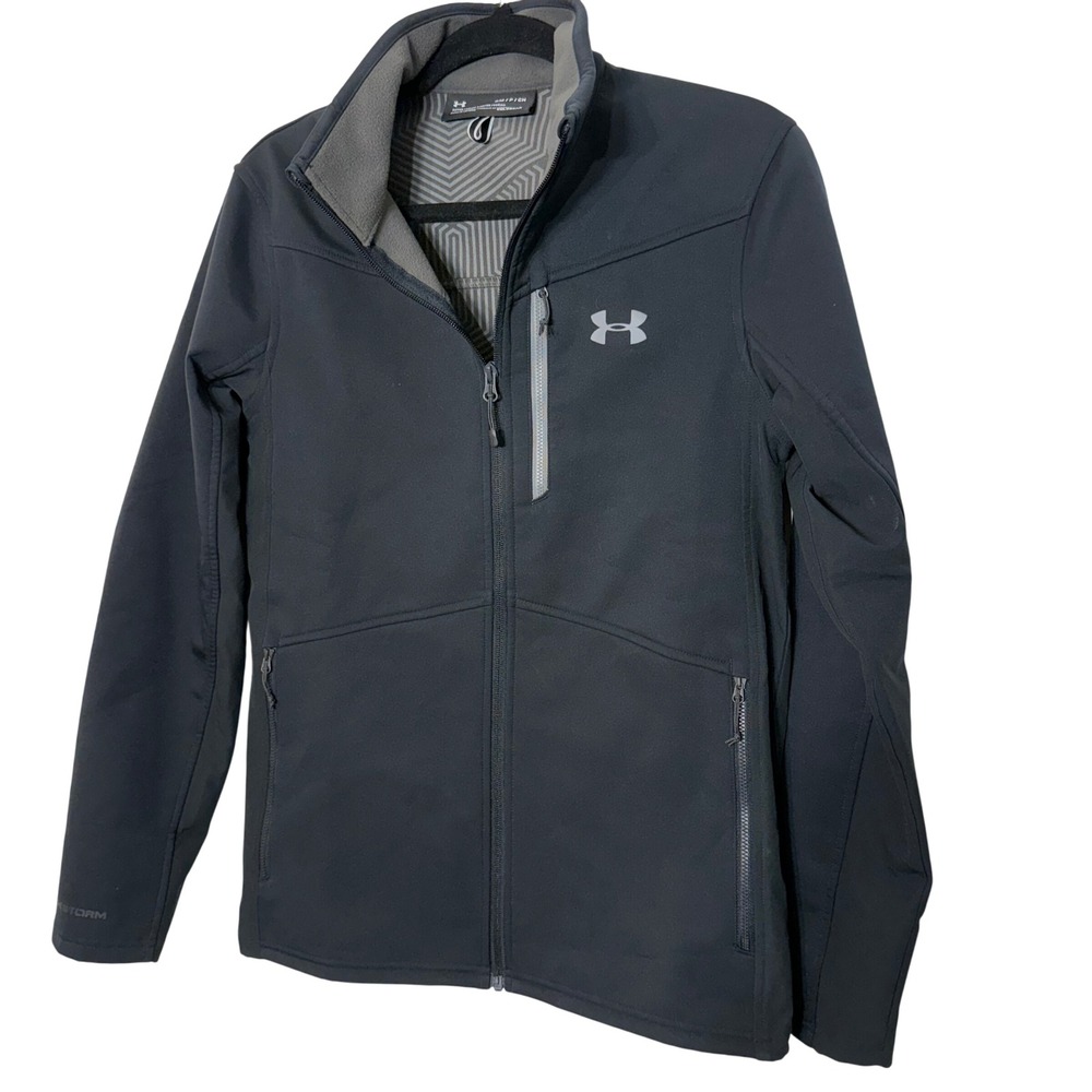 Under Armour Storm ColdGear Softshell Jacket Black‎ Full Zip Men's Small